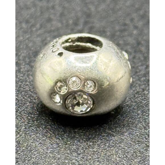 Camilla Sterling Silver Swarovski Paw Print Charm P18 - Picture 1 of 6